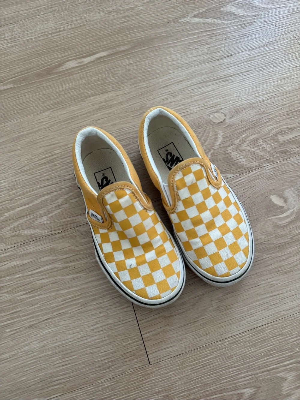 Vans Kids Slip-On Checkerboard Sneakers - Yellow & White